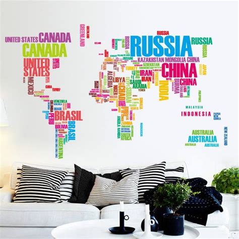 World Map Wall Sticker 的图像结果