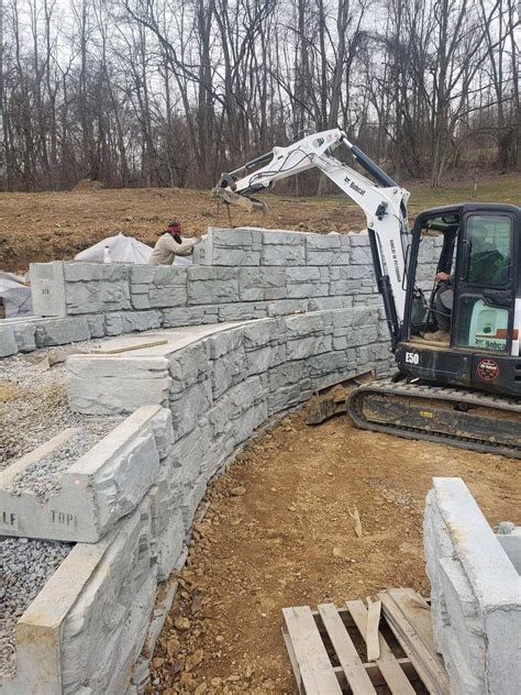 Curved Cinder Block Retaining Wall