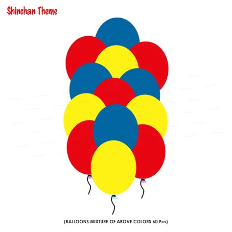 Shinchan Theme Colour 60 Pcs. Balloons | Party Supplies India