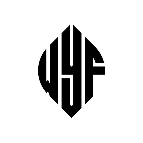 diseño de logotipo de letra de círculo wyf con forma de círculo y ...