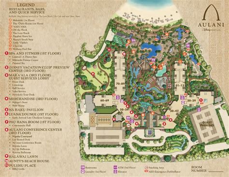 Aulani map - Disney in your Day