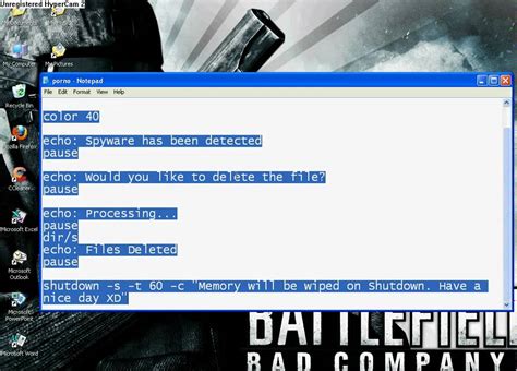 Image result for Fake Notepad Virus Script