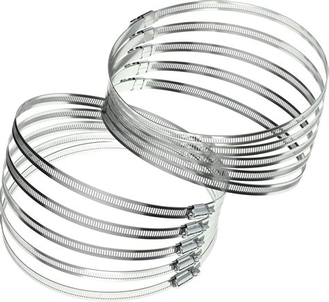 ALLWIN Hose Clamp Set - 10PCS 5 inch 304 Stainless Steel India | Ubuy