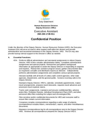 PA to the Deputy Director and Assistant Director of HR Doc Template ...