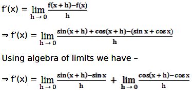 Image result for Differentiate Sin From First Principles