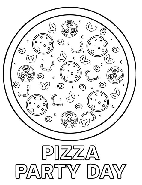 Pizza Party Day coloring pages - ColoringLib