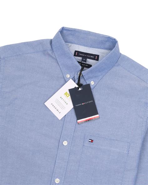 TOMMY HILFIGER Celestial Blue Slim Fit Button-Down Shirt – Brand Drops