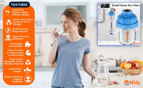 Nidy® Water Filtration System Reusable Inline Sediment Water Filter ...