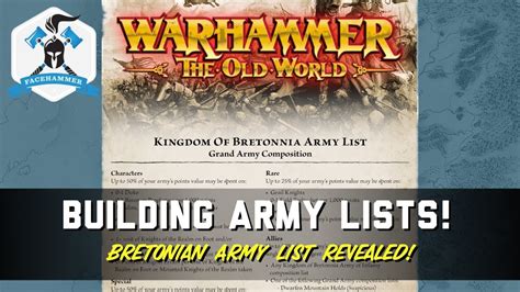 Warhammer OLD WORLD - Army List building revealed - Russ Reacts! - YouTube