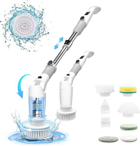 Amazon.com: Electric Spin Scrubber, Cordless Power Brush Floor Scrubber ...