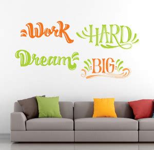 StickMe 95 cm Work Hard Dream Big Inspirational Motivational Quotes ...