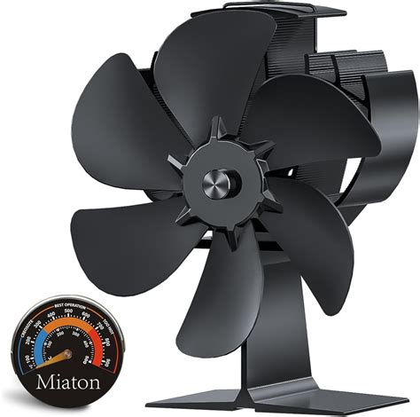 Amazon.com: Miaton Wood Stove Fan Heat Powered | Non Electric Heat ...