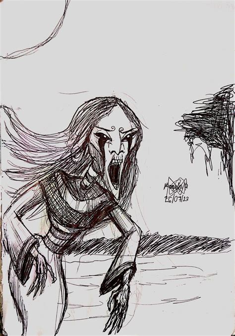 Sketch n#18: 26/07/2023 La llorona by carnege1111exe on DeviantArt
