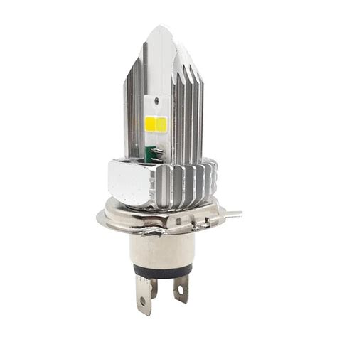 CYT White Yellow Bike LED Headlight Bulb with H4 Fitting For all Bikes ...