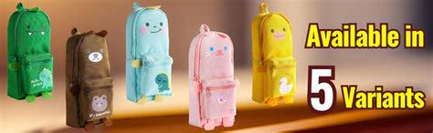 FunBlast Stylish Canvas Pencil Case, Large Capacity Hangable, Cute ...