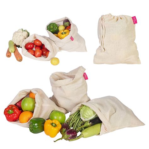 Buy Trisha Crafts Vegetable Storage Bag for Fridge, 100% Cotton Fridge ...
