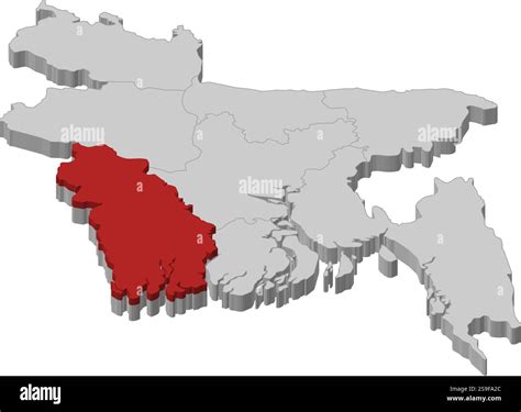 Bangladesh highlighted in map hi-res stock photography and images - Alamy