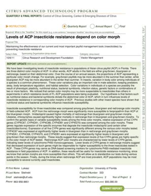 Fillable Online research citrusrdf Levels of ACP insecticide resistance ...