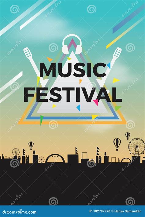 Music Festival Poster Design Stock Vector - Illustration of instruments ...