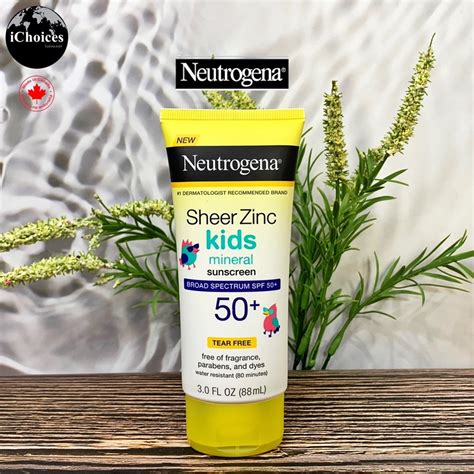 [Neutrogena] Sheer Zinc Kids Mineral Sunscreen SPF 50+, 88 ml นูโทรจีนา ...