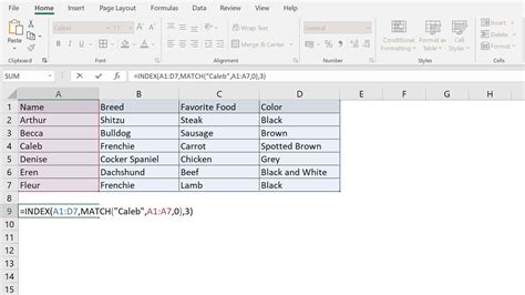 Image result for Excel Index Match From Table