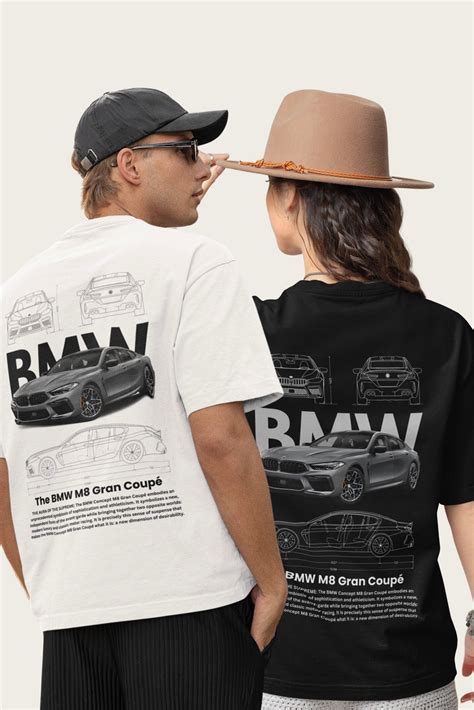2 Pack : BMW M8 Gran Coupe Unisex (Back side printed) Matching Couple ...