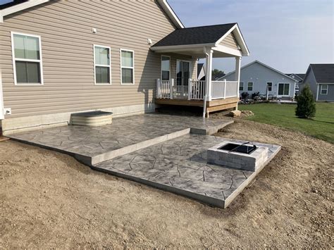 Slate Stamped Concrete Patio