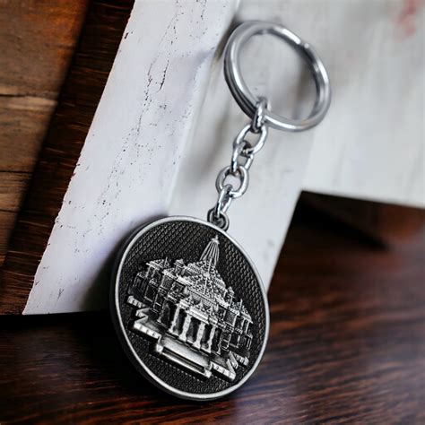 Ayodhya Jai Shree Ram - Ram Mandir Keychain Metal | Ram Mandir Keyring ...