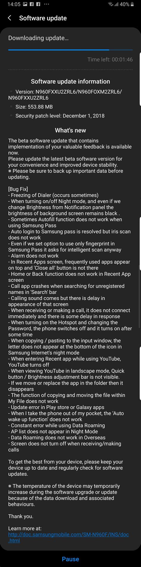 Image result for Galaxy Note 9 Update