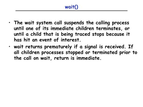 Wait System Call 的图像结果