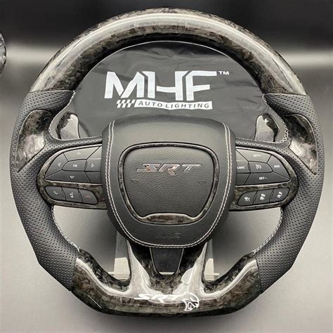 2015 -2021 Forged Carbon “Hellcat White” Accent Steering Wheel – MHFAutoLighting