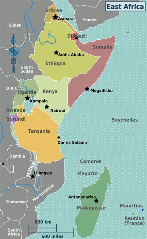 Map of East Africa 2013