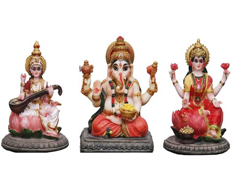 Buy Sri Krishna Culture-Lakshmi, Ganesh and Saraswati Ji Murti Combo ...