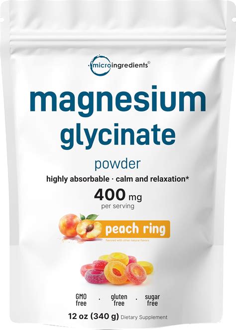 Amazon.com: Magnesium Glycinate Powder for Sleep & Relaxation, 12oz (56 Servings) | 100% ...