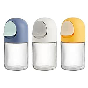 Buy 0.5g Metering Salt Shaker, 3 Pcs Glass Metered Salt Dispenser, Push ...