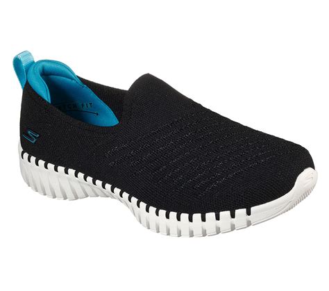 Skechers Black/Turquoise Go Walk Smart Sunday Brunch Womens Slip On ...