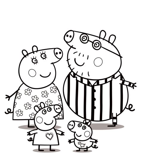 Peppa Pig coloring pages to print for free and color