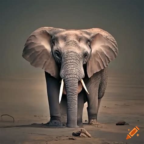 Image of a juggling elephant on a unicycle on Craiyon