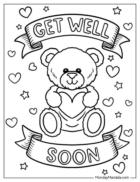Mickey Mouse Get Well Soon Coloring Page