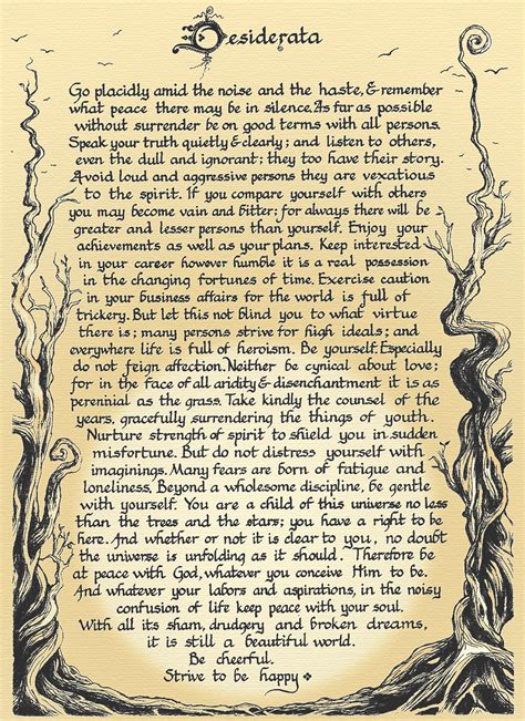 Desiderata - hadn't heard of this until my friend bought a house and ...