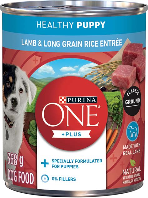Purina ONE +Plus Classic Ground Wet Puppy Food, Lamb & Long Grain Rice ...