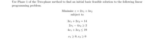 Image result for Tho Phase Method Linear Prgraming Problem