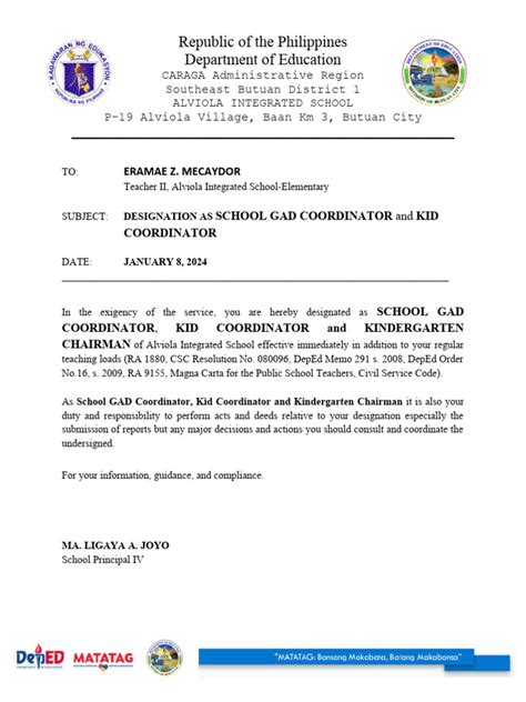 Image result for Designation Example