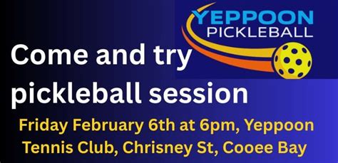 Pickleball Come n Try , Cooee Bay, Yeppoon, 6 February 2026 | AllEvents
