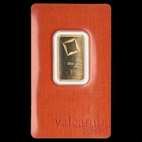 Buy 10 Gram Valcambi Swiss Gold Bullion Bar (Pre-Owned)