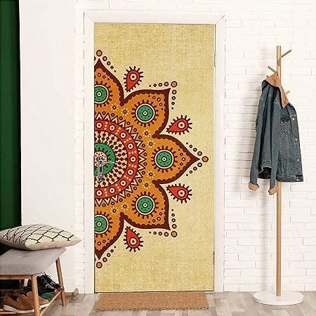 Asian Paints EzyCR8 Mandala Art Blue Door MuralDoor Sticker Medium ...