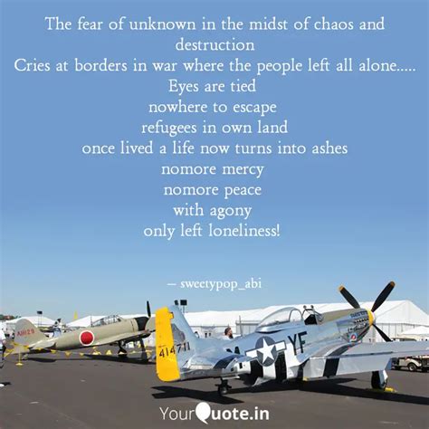 The fear of unknown in th... | Quotes & Writings by Sweety Pop | YourQuote
