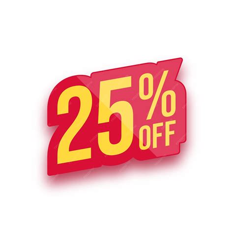 Premium Vector | Label with text 25 percent off