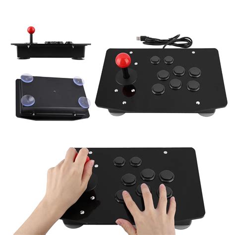 Portable USB Arcade Controller, Arcade Fighting Stick Fighter Joystick ...