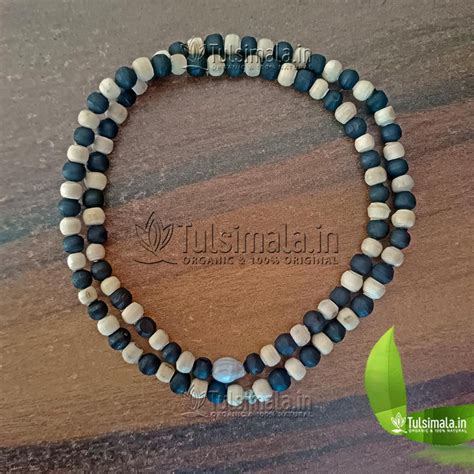 108+1 Beads Shyama Tulsi + Ram Tulsi with Vaijanti Beads in Center ...